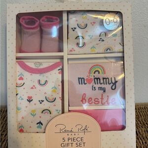 Brand New in Box Rene Rofe Baby 5 Piece Gift Set Feminine Baby Girl Newborn